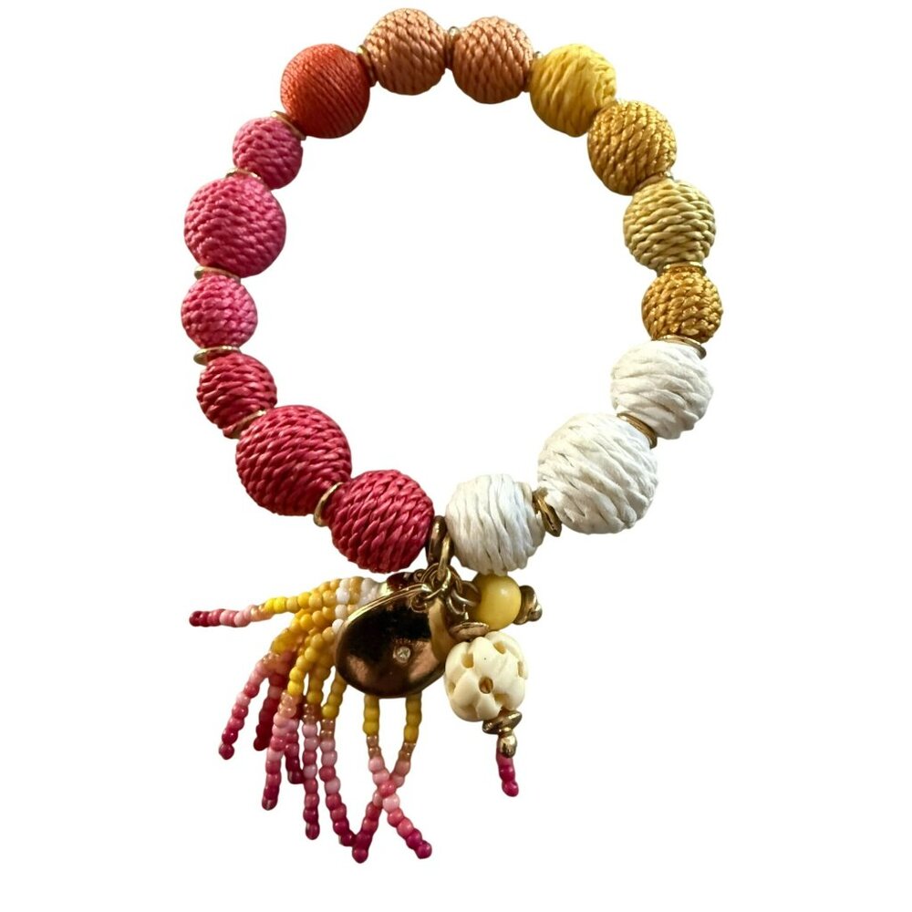 Chicos Multi-Color (Pink Orange Yellow White) Thread Bead Bracelet Seed Bead